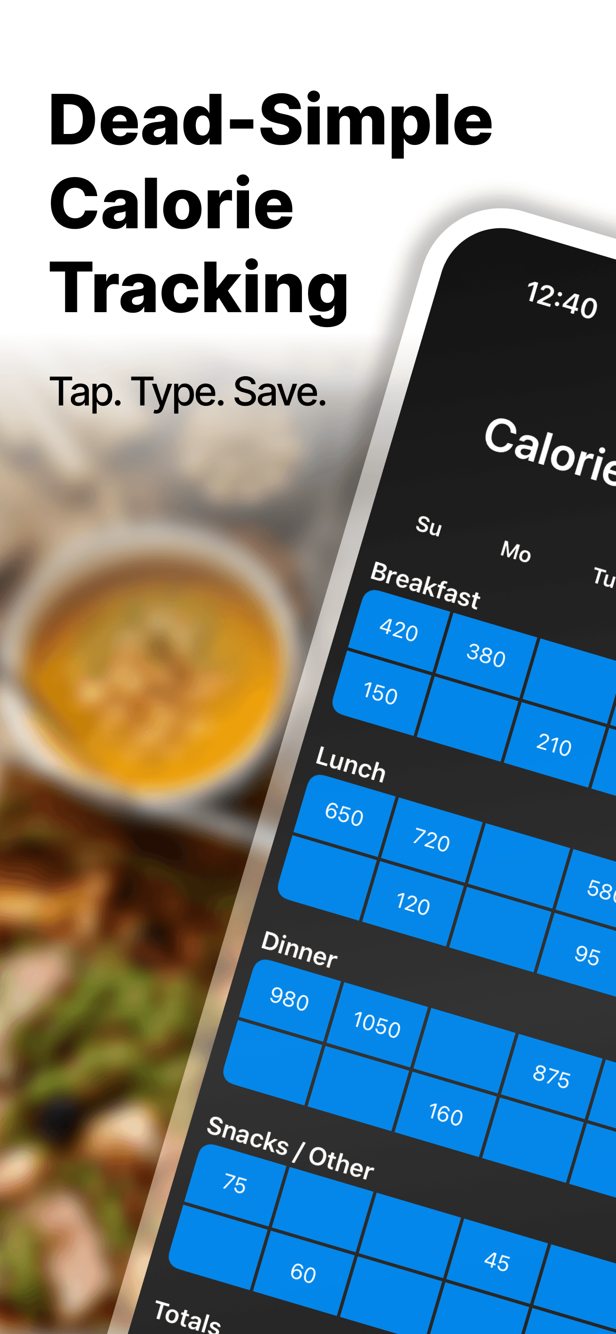 Calorie Counter Weekly screenshot 1
